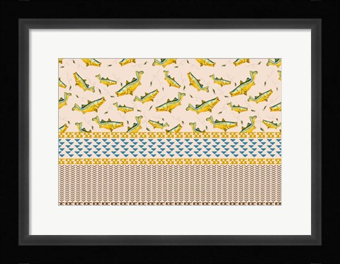 Framed Wishin I Was Fishin Print