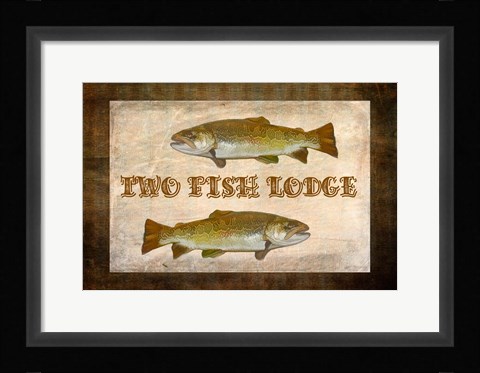 Framed Tow Fish Lodge II Print