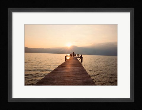 Framed Summer at the Lake Print