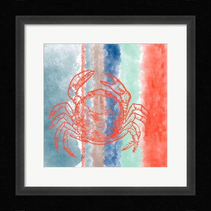 Framed Crab Stripes Print