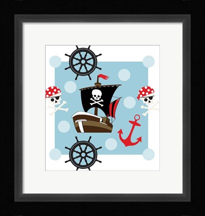 Framed Ahoy Pirate Boy I Print
