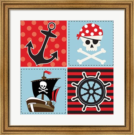 Framed Ahoy Pirate Boy II Print