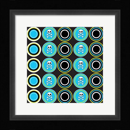 Framed Angst Cerulean I Print