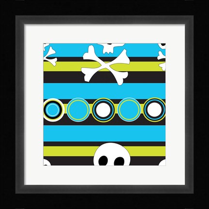 Framed Angst Cerulean II Print