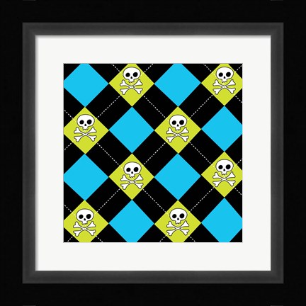 Framed Angst Cerulean IV Print