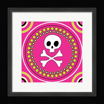 Framed Angst Magenta V Print