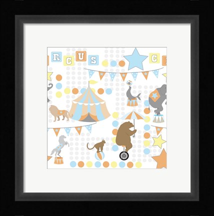 Framed Baby Big Top V Blue Print