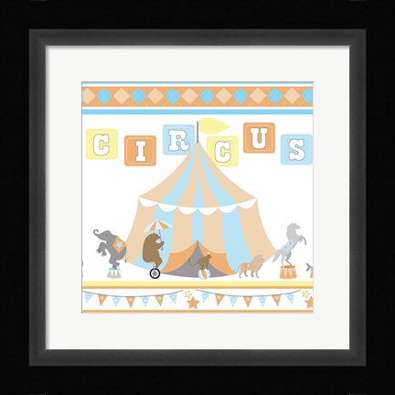 Framed Baby Big Top VII Blue Print