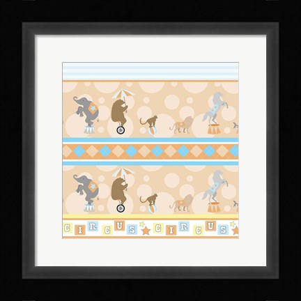 Framed Baby Big Top VIII Blue Print