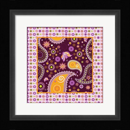 Framed Boho Chic Amethyst X Print