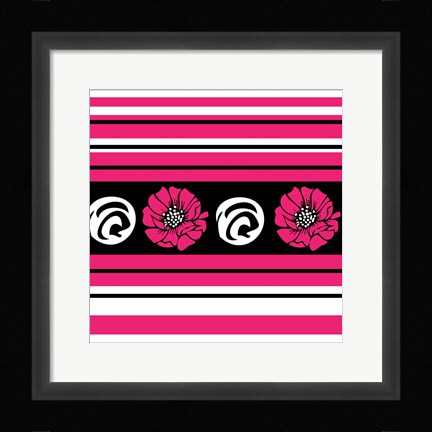 Framed Bold Pink Flower II Print