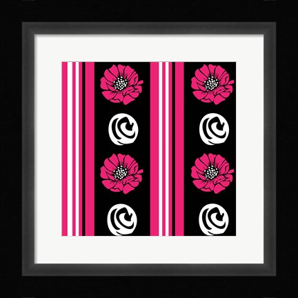 Framed Bold Pink Flower XII Print