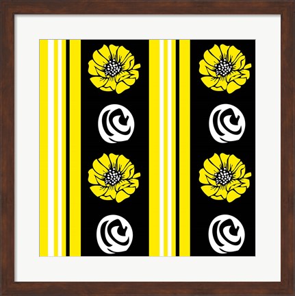Framed Bold Yellow Flower XII Print