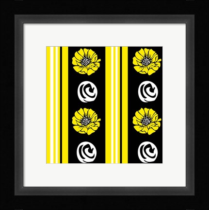 Framed Bold Yellow Flower XII Print