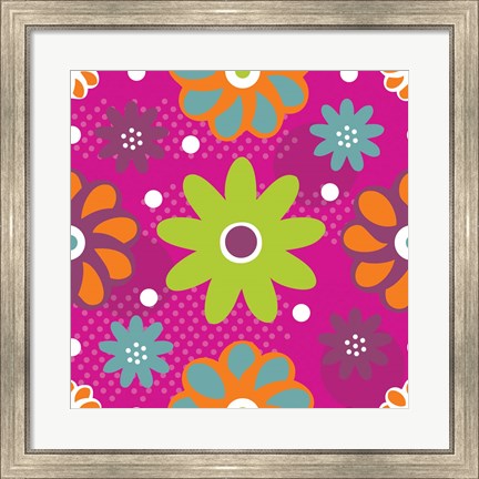 Framed Butterflies and Blooms Lively IV Print