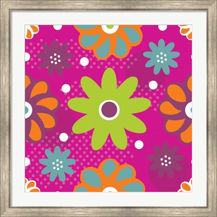 Framed Butterflies and Blooms Lively IV Print