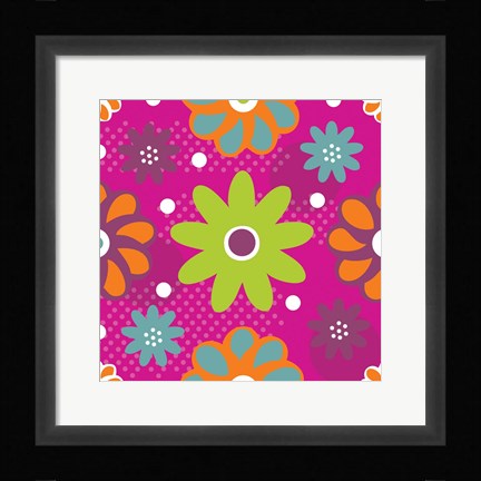 Framed Butterflies and Blooms Lively IV Print