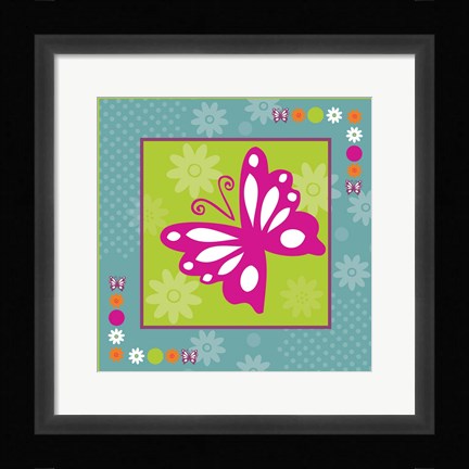 Framed Butterflies and Blooms Lively XII Print