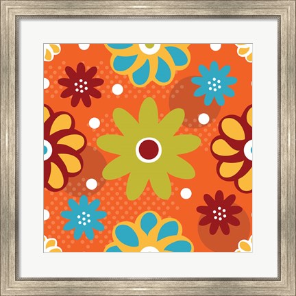 Framed Butterflies and Blooms Playful IV Print