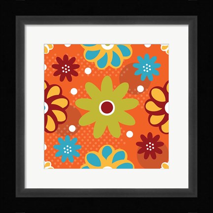 Framed Butterflies and Blooms Playful IV Print