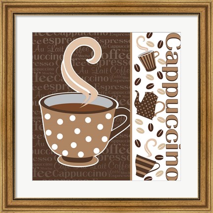 Framed Cafe Au Lait Cocoa Latte IV Print