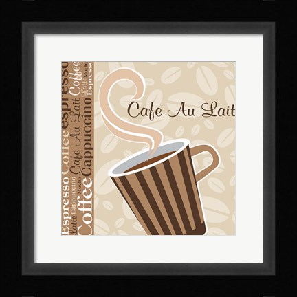 Framed Cafe Au Lait Cocoa Latte IX Print