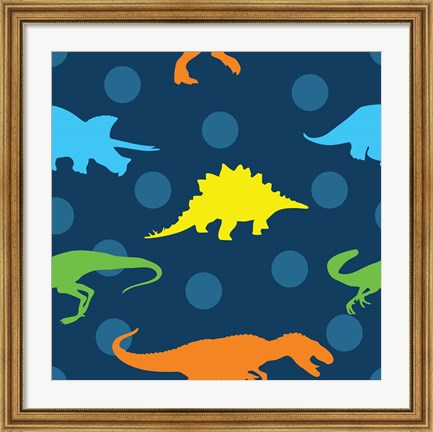 Framed Dinopolooza V Print