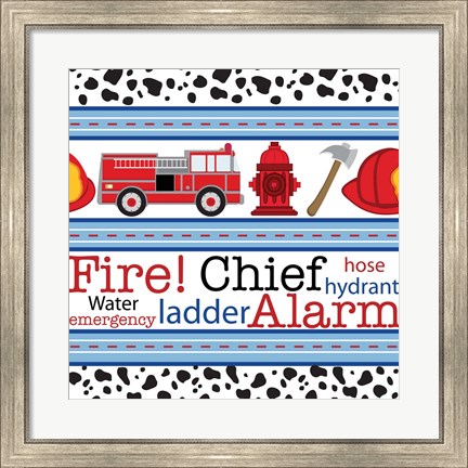 Framed Fire Emergency II Print