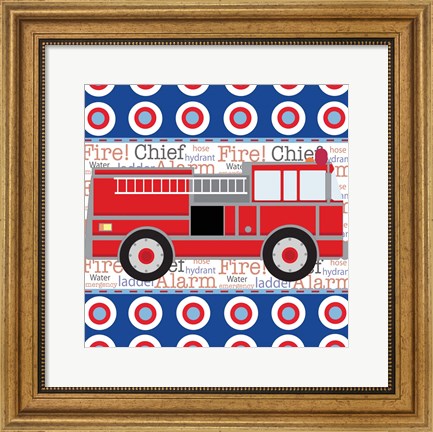 Framed Fire Emergency X Print