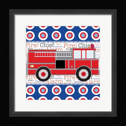 Framed Fire Emergency X Print
