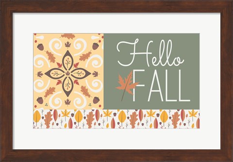 Framed Hello Fall I Print