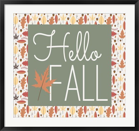 Framed Hello Fall II Print