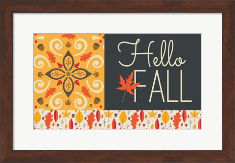 Framed Hello Fall I Print
