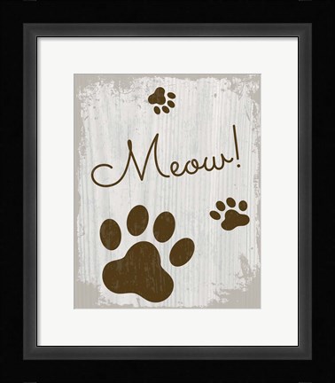 Framed Meow! Print