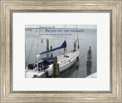 Framed Blue Sail Boat Print