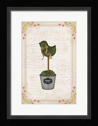 Framed Topiary Chick Print