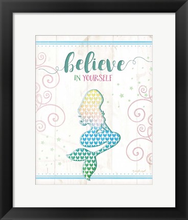 Framed Believe Mermaid Print