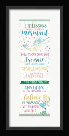 Framed Life Lessons from a Mermaid Print