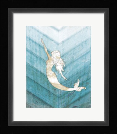 Framed Coastal Mermaid I Print