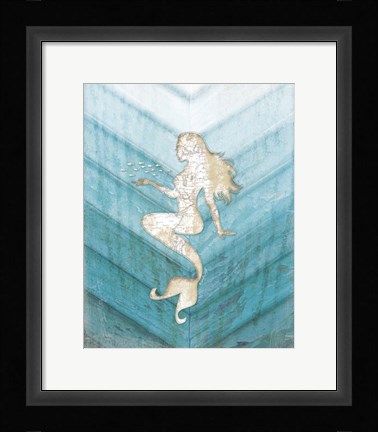 Framed Coastal Mermaid II Print