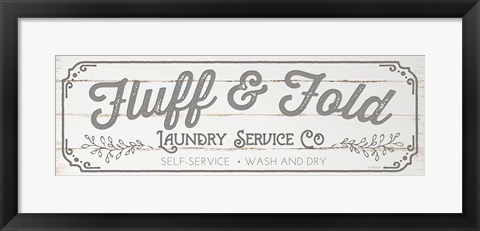Framed Fluff &amp; Fold - Gray Print
