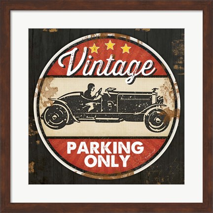 Framed Vintage Parking Print