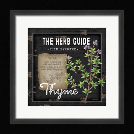 Framed Herb Guide Thyme Print