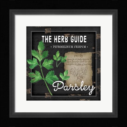 Framed Herb Guide Parsley Print