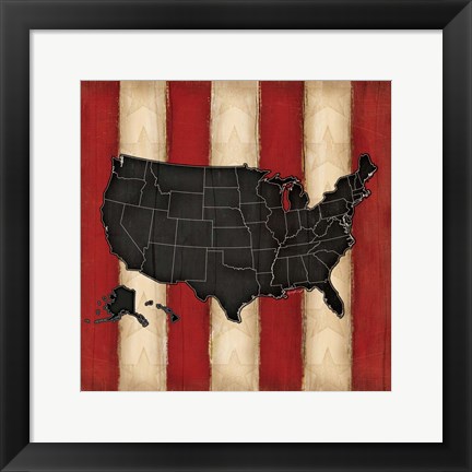 Framed United States Print