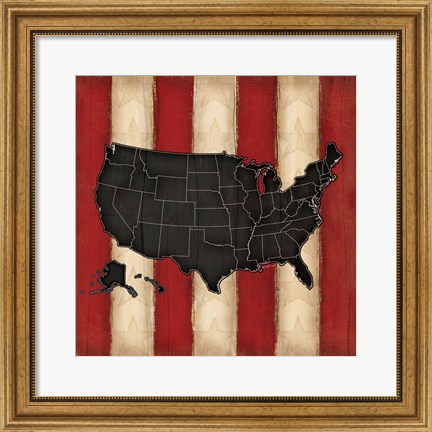 Framed United States Print