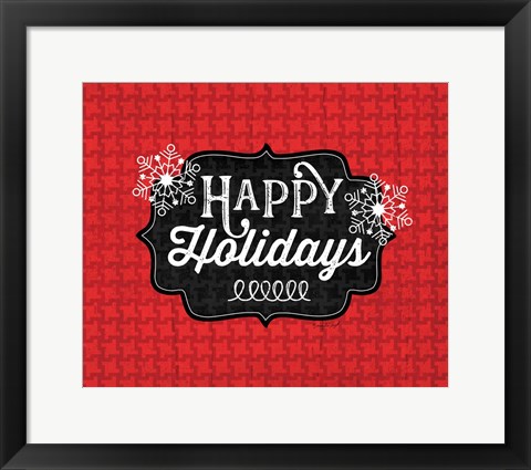 Framed Happy Holidays Print