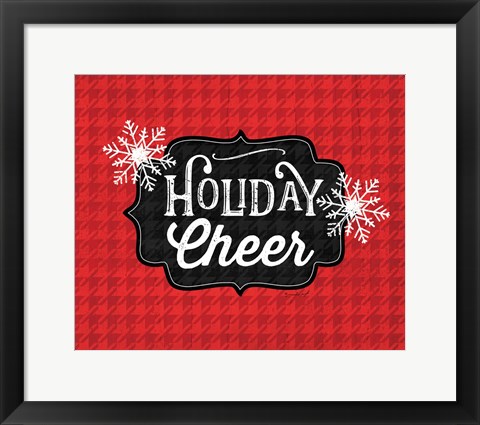 Framed Holiday Cheer - Red Plaid Print