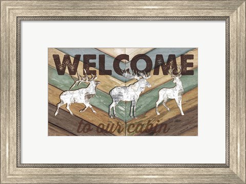 Framed Lodge Welcome Print