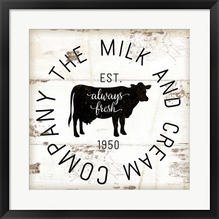 Framed Milk and Cream Company Print